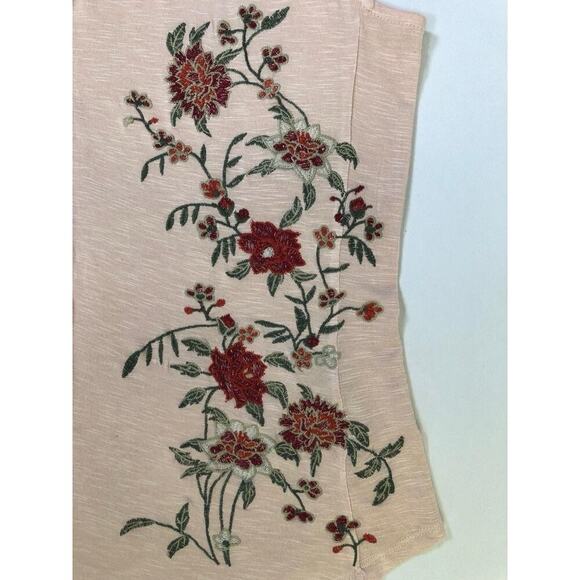 VTG Women’s Top Blouse SZ M PinkFloral Embroidered Sleeveless Boho Feminine - Picture 7 of 14